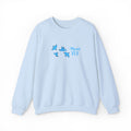 Crewneck Sweatshirt — Blue Butterflies "May We All Fly" Graphic