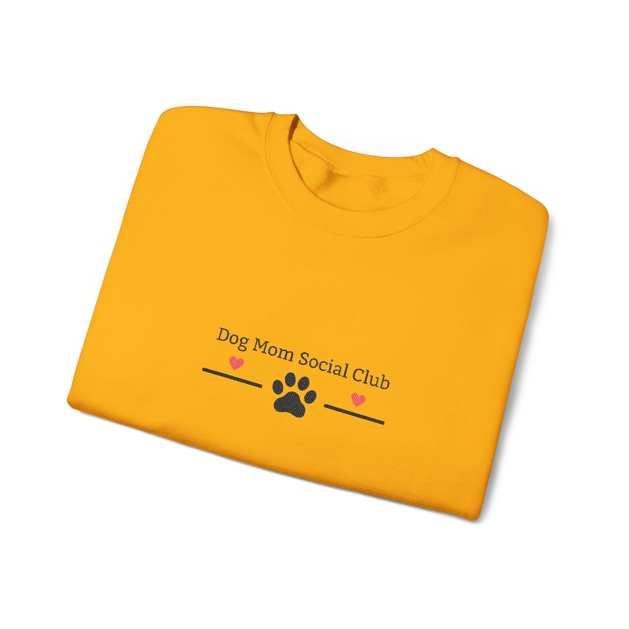 Dog Mom Social Club sweatshirt | Paw print, hearts, minimalist dog lover design