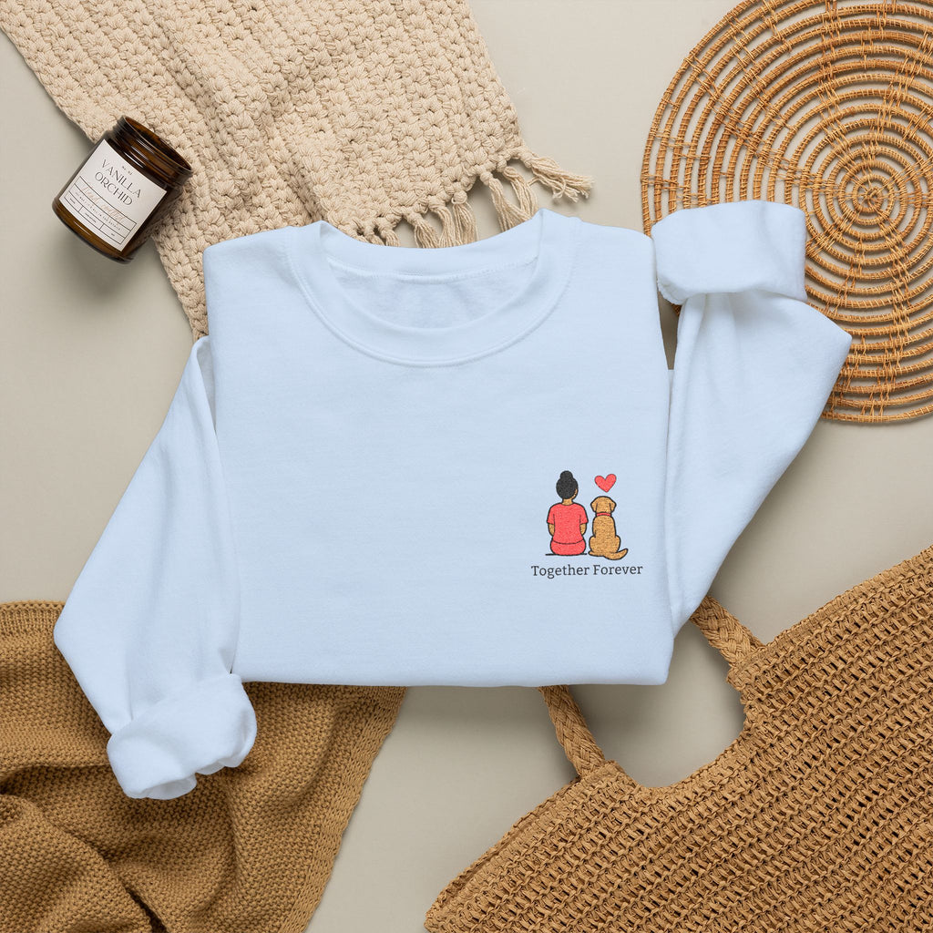 Crewneck Sweatshirt — 'Friends & Food' Cute Mini Illustration