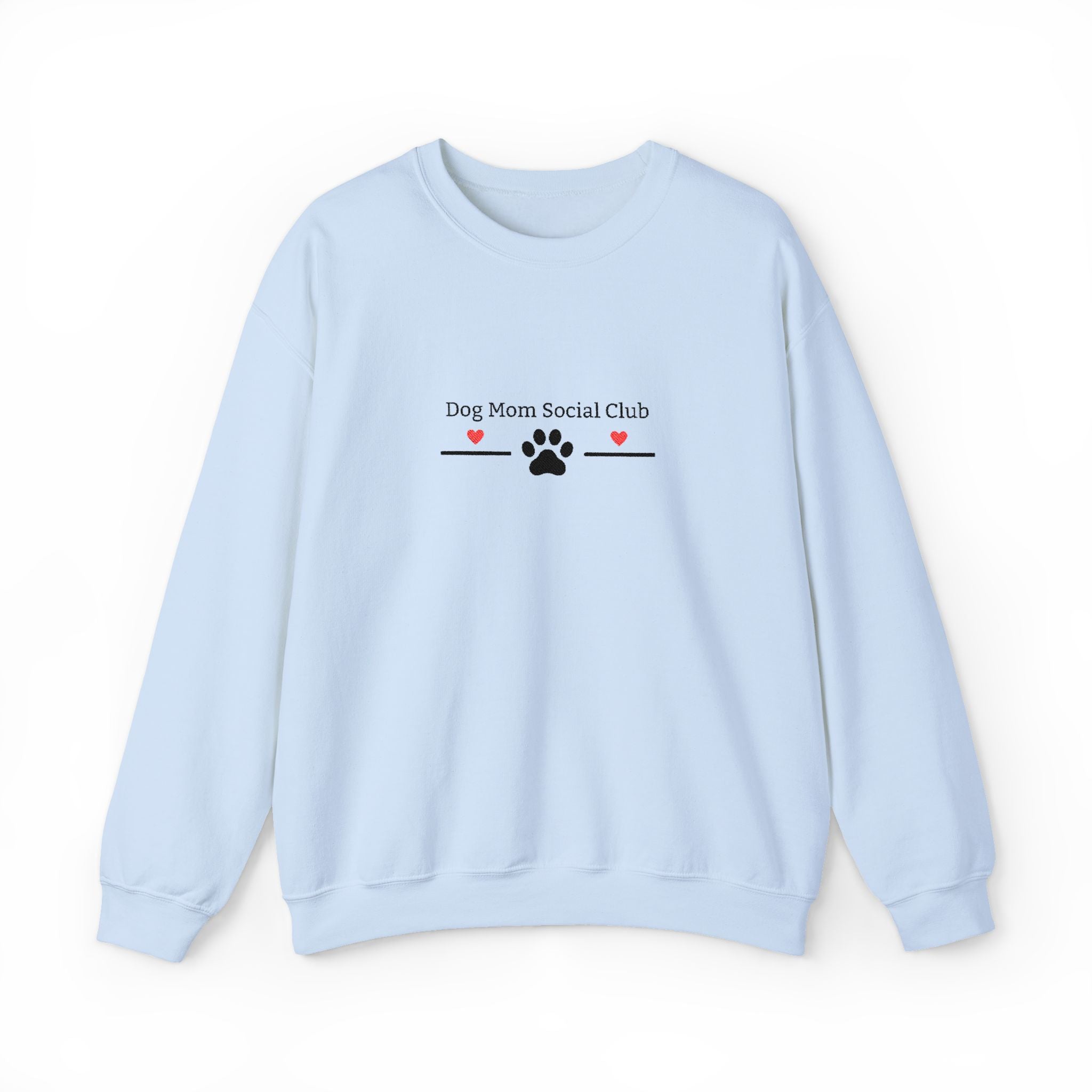 Dog Mom Social Club sweatshirt | Paw print, hearts, minimalist dog lover design