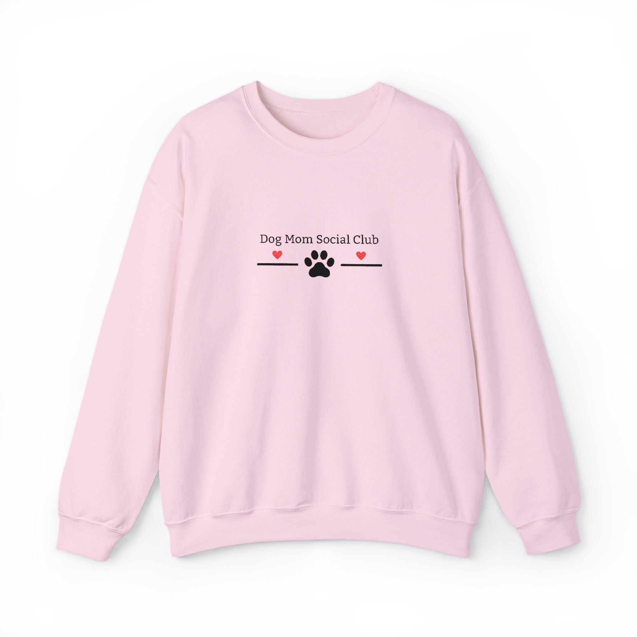 Dog Mom Social Club sweatshirt | Paw print, hearts, minimalist dog lover design