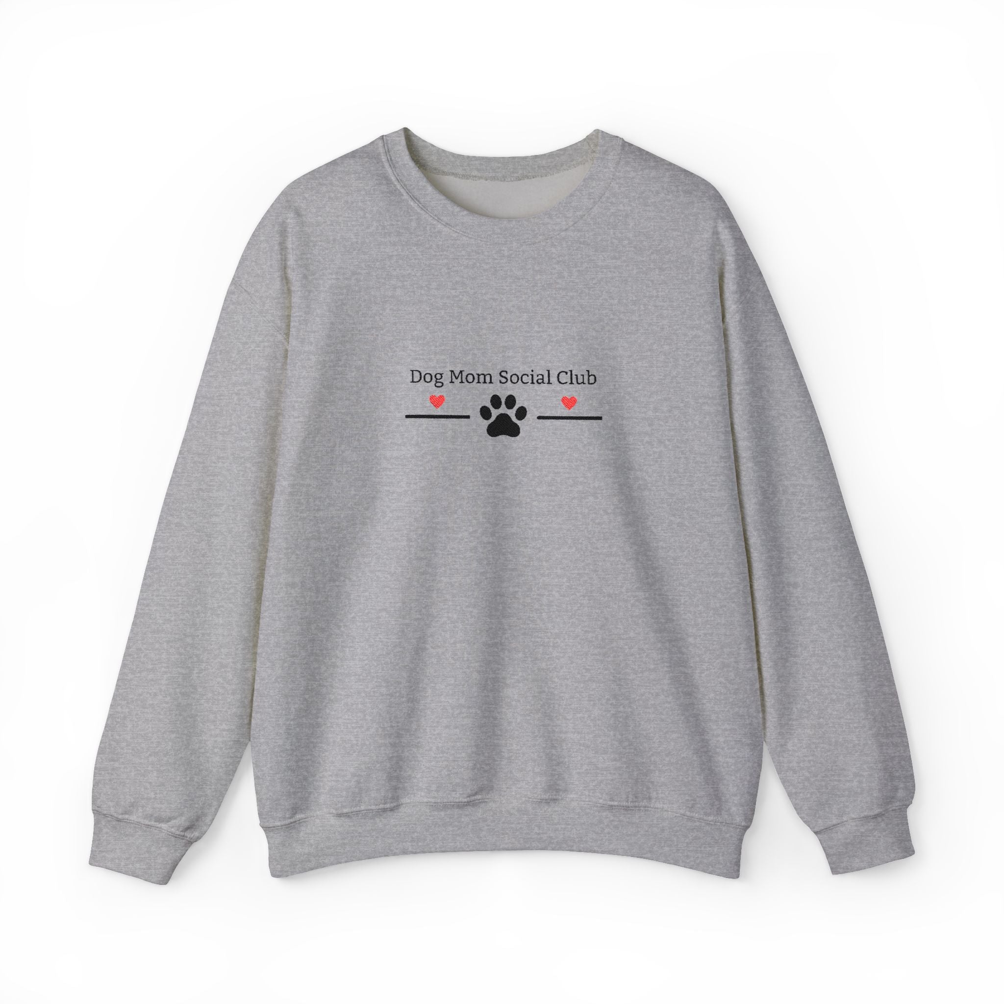Dog Mom Social Club sweatshirt | Paw print, hearts, minimalist dog lover design