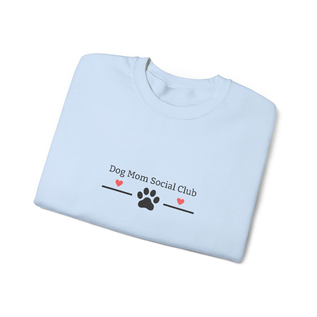 Dog Mom Social Club sweatshirt | Paw print, hearts, minimalist dog lover design
