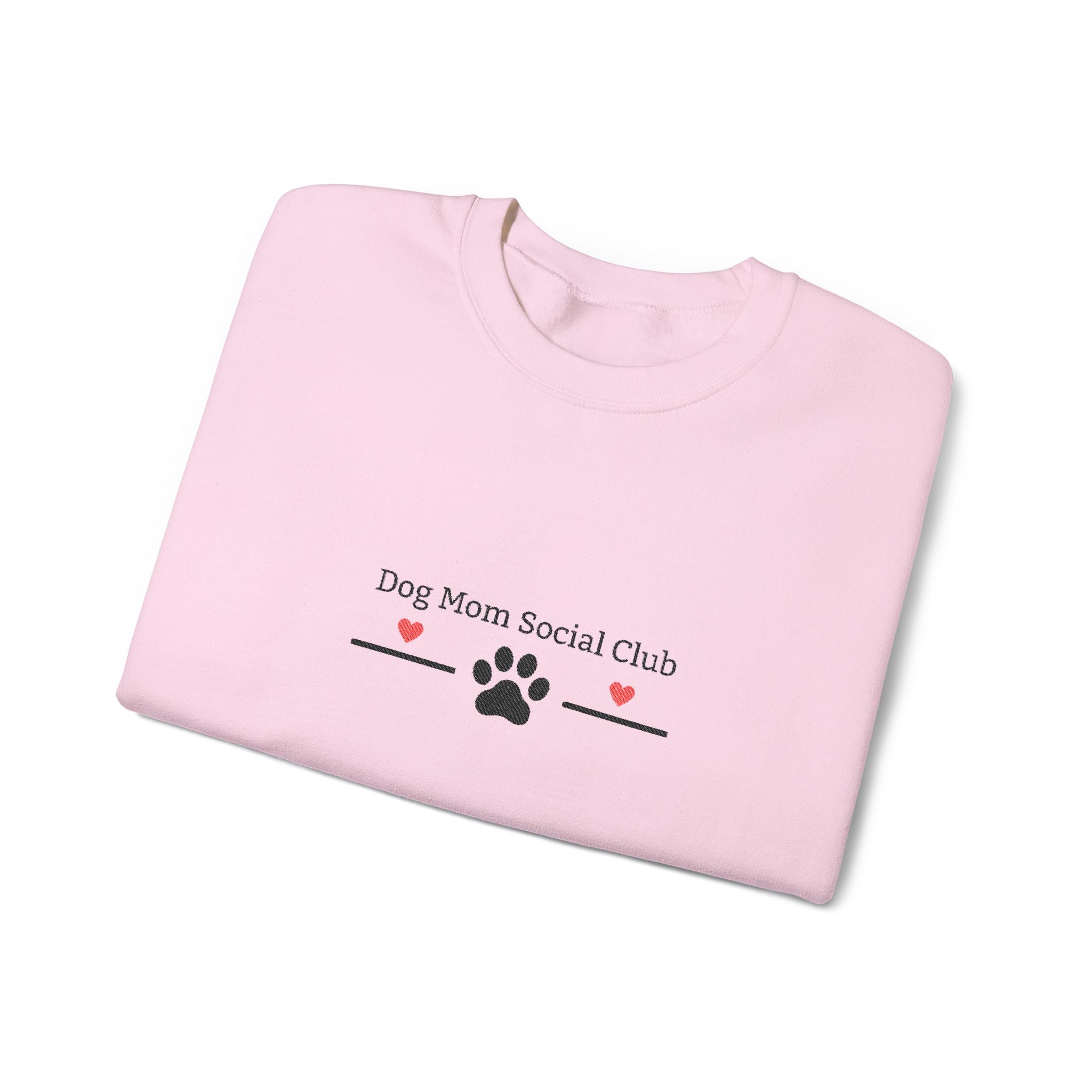 Dog Mom Social Club sweatshirt | Paw print, hearts, minimalist dog lover design