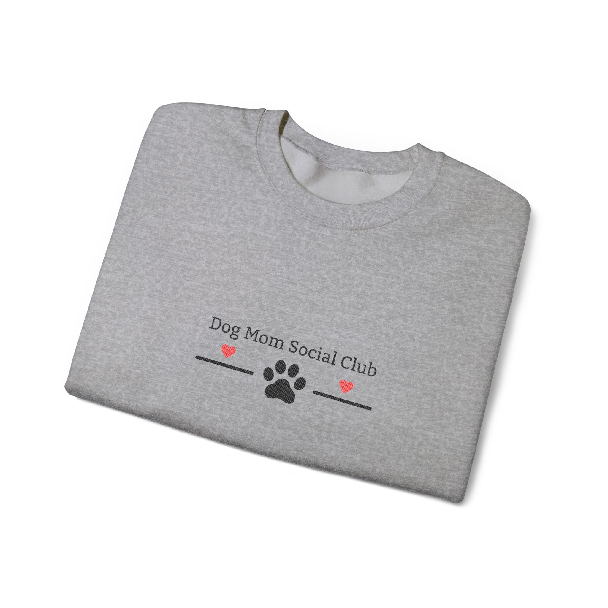 Dog Mom Social Club sweatshirt | Paw print, hearts, minimalist dog lover design