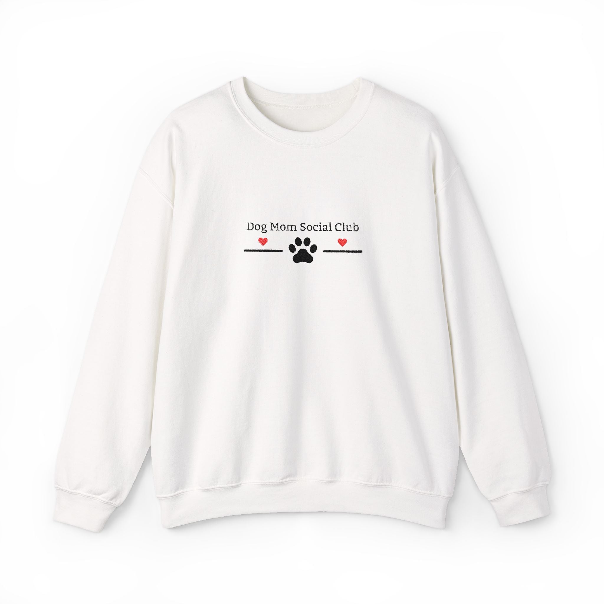 Dog Mom Social Club sweatshirt | Paw print, hearts, minimalist dog lover design