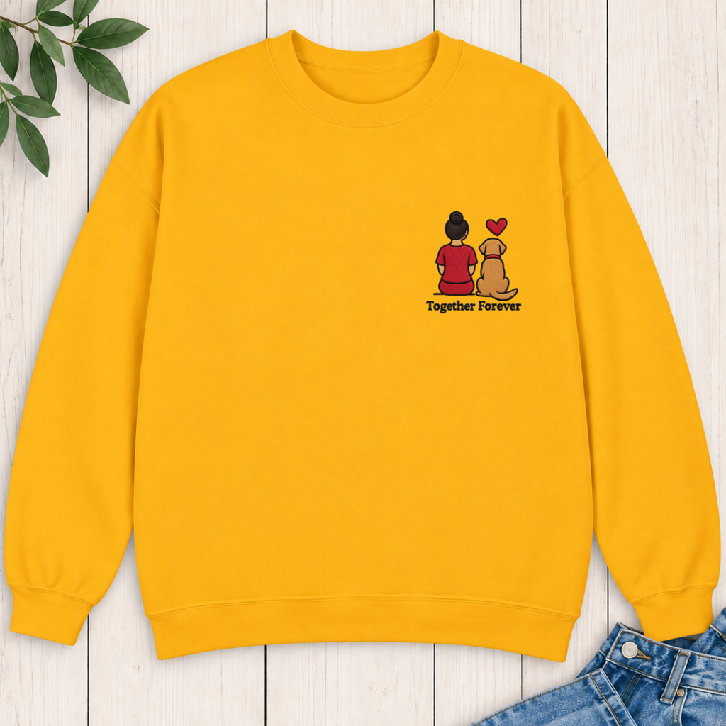 Together forever Embroidered Sweatshirt