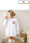 Crewneck Sweatshirt — 'About Right Now' Pocket Heart Design