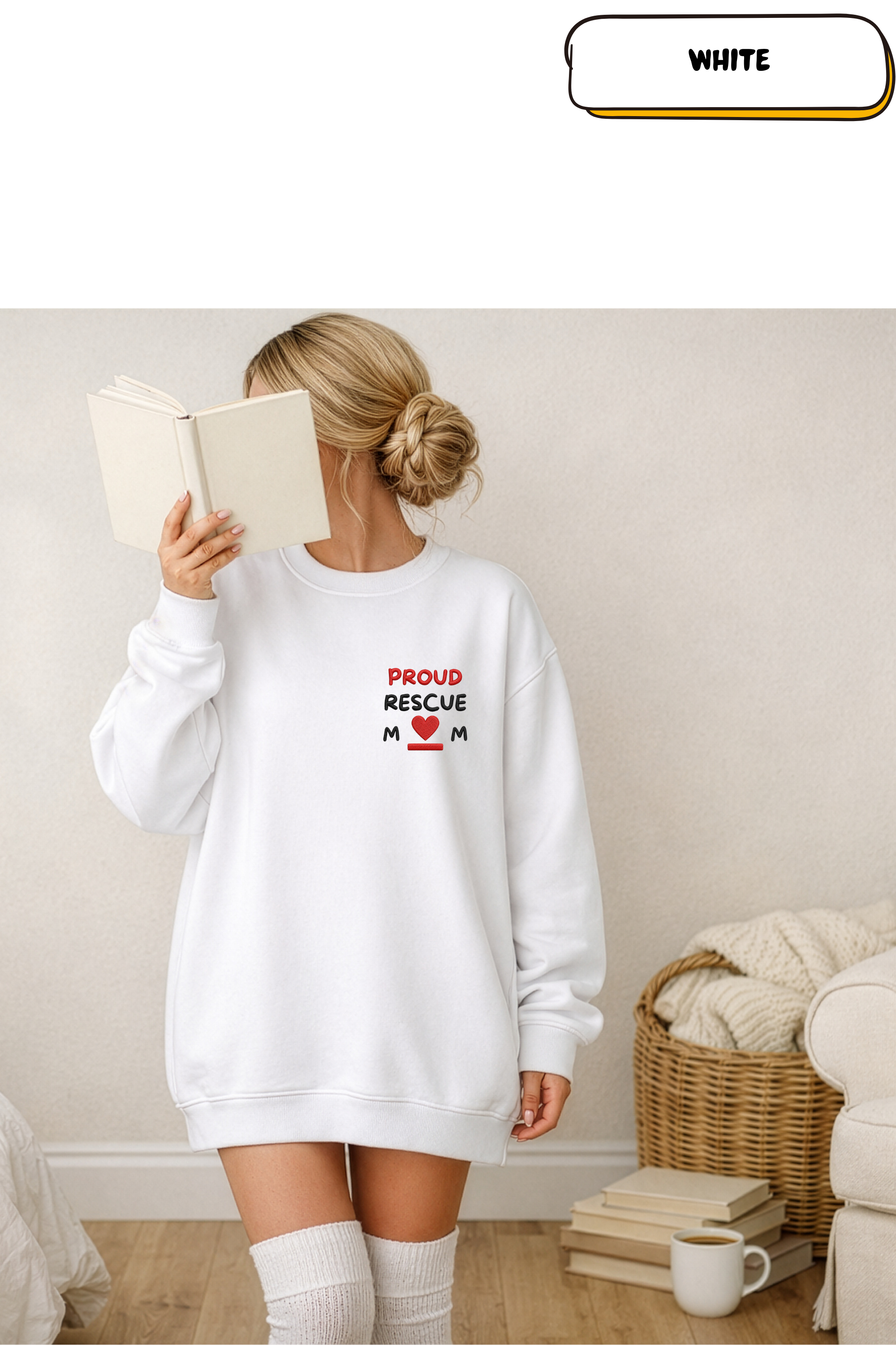 Crewneck Sweatshirt — 'About Right Now' Pocket Heart Design