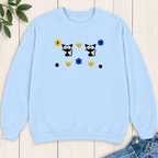 Cute Cat Embroidered Sweatshirt