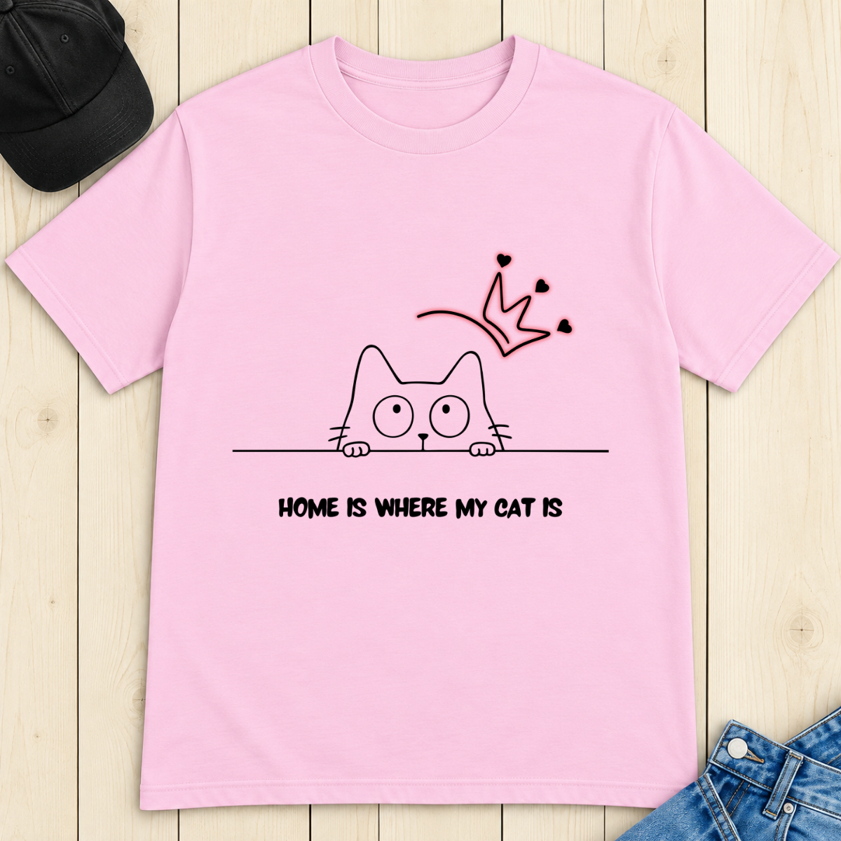 Home Is Where My Cat Is T-Shirt