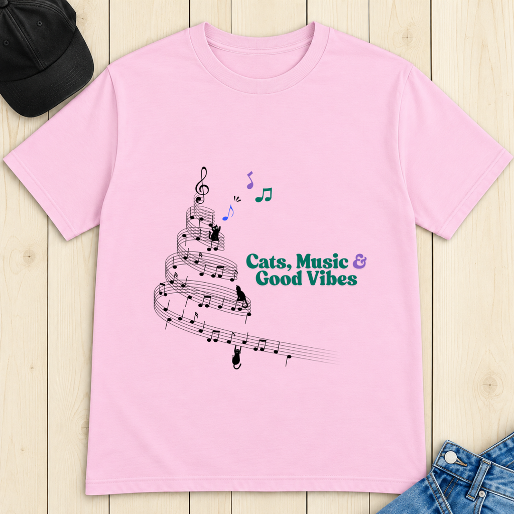 Cats, Music & Good Vibes T-Shirt