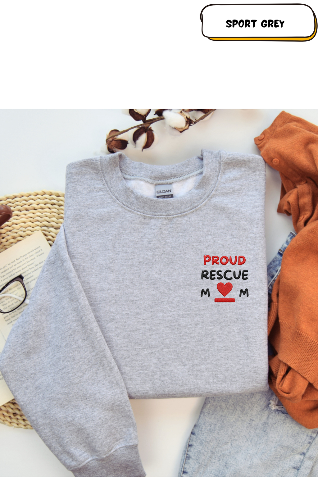 Crewneck Sweatshirt — 'About Right Now' Pocket Heart Design