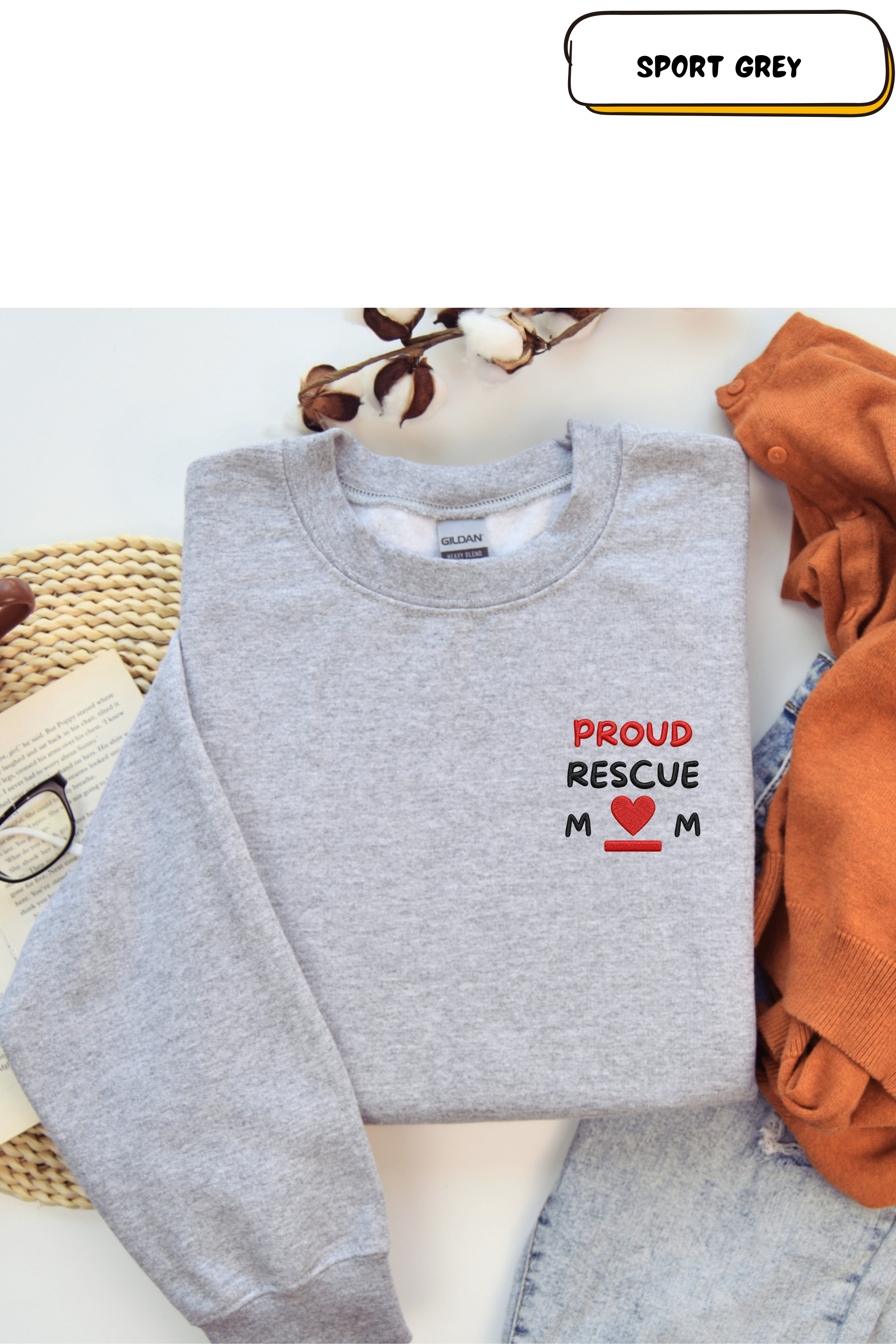 Crewneck Sweatshirt — 'About Right Now' Pocket Heart Design