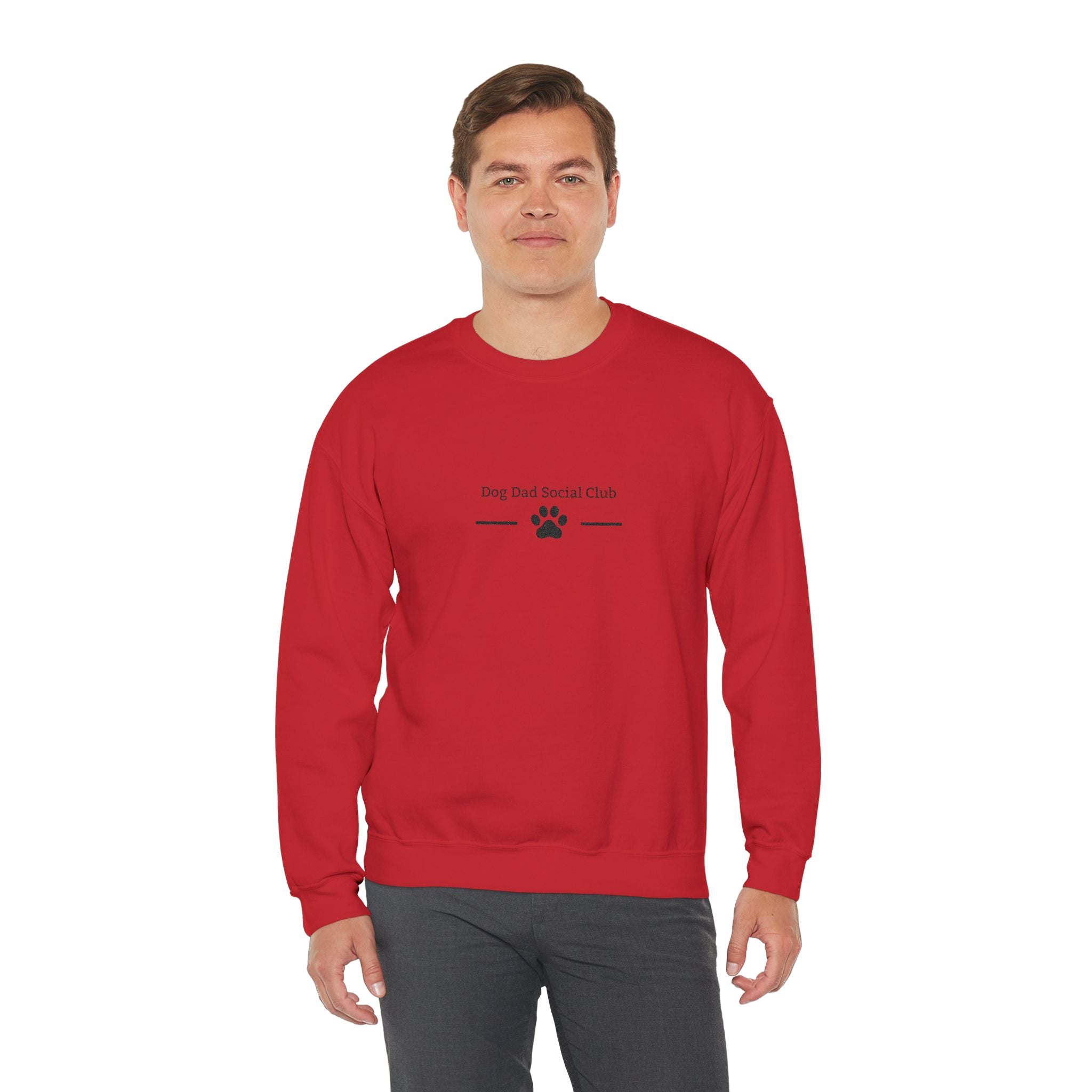 Dog Dad Sweatshirt — 'Dog Dad Sorta, Pet Dad' Paw Print Crewneck