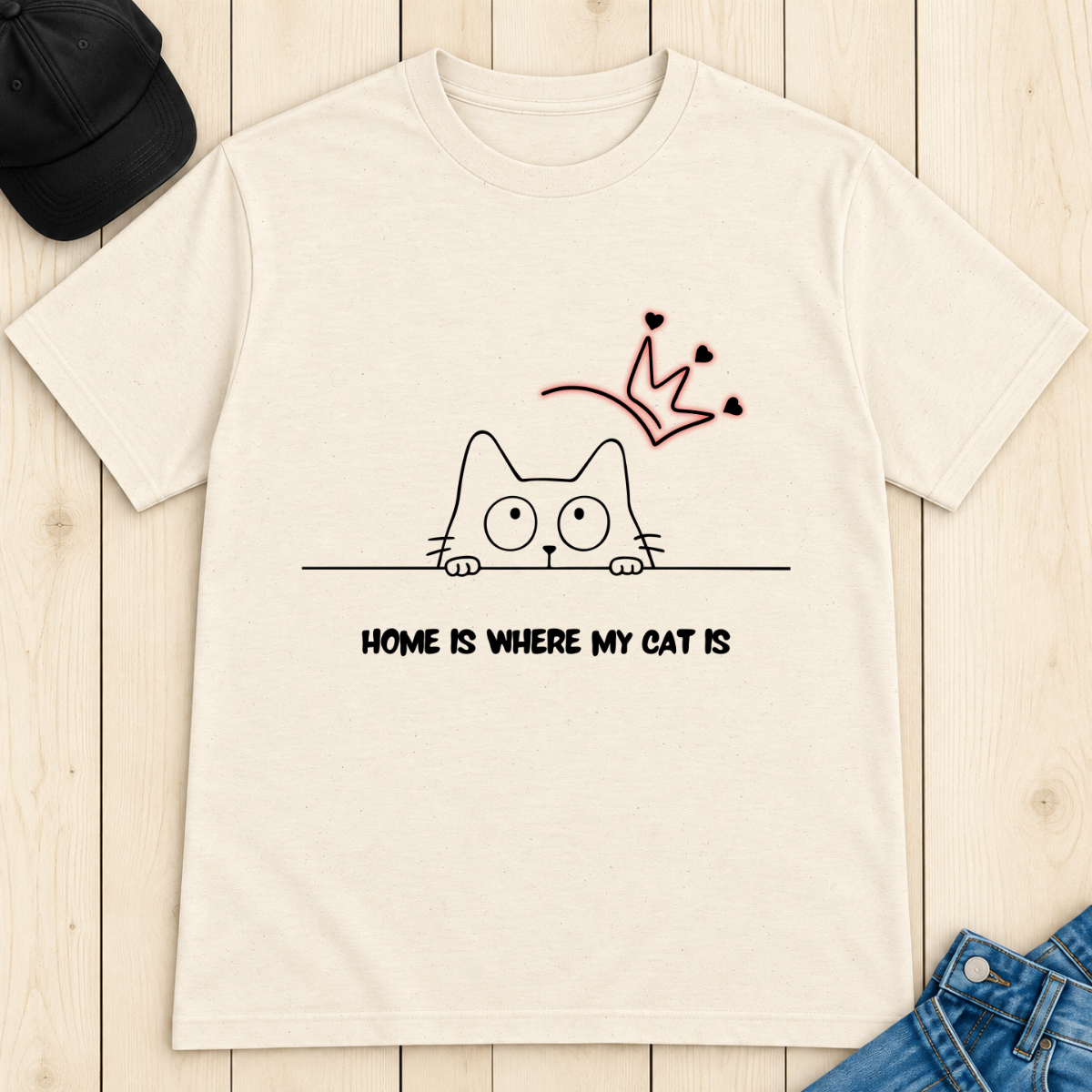 Home Is Where My Cat Is T-Shirt