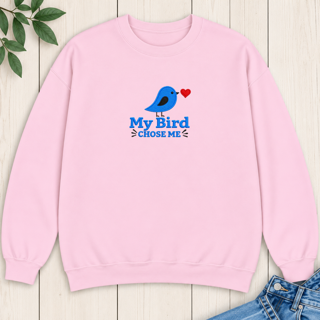 My Bird Chose Me Embroidered Sweatshirt