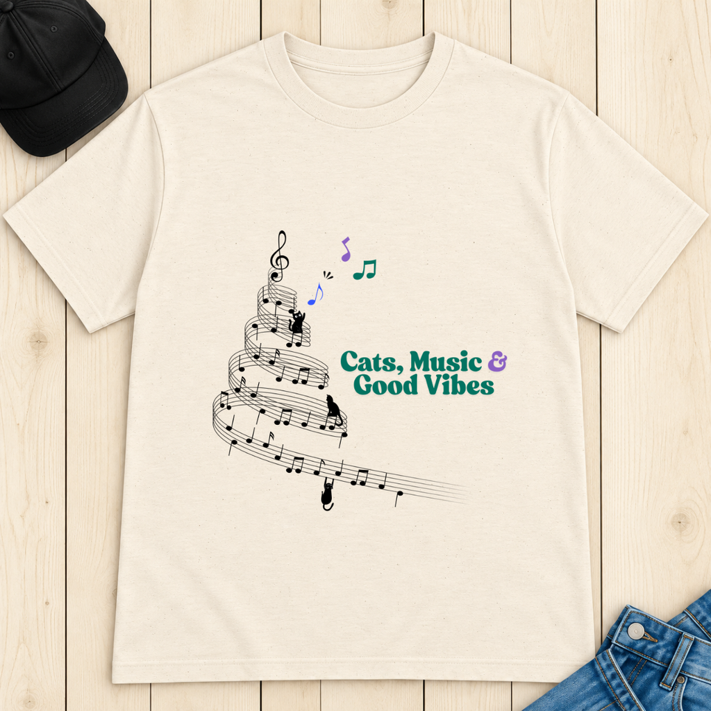 Cats, Music & Good Vibes T-Shirt