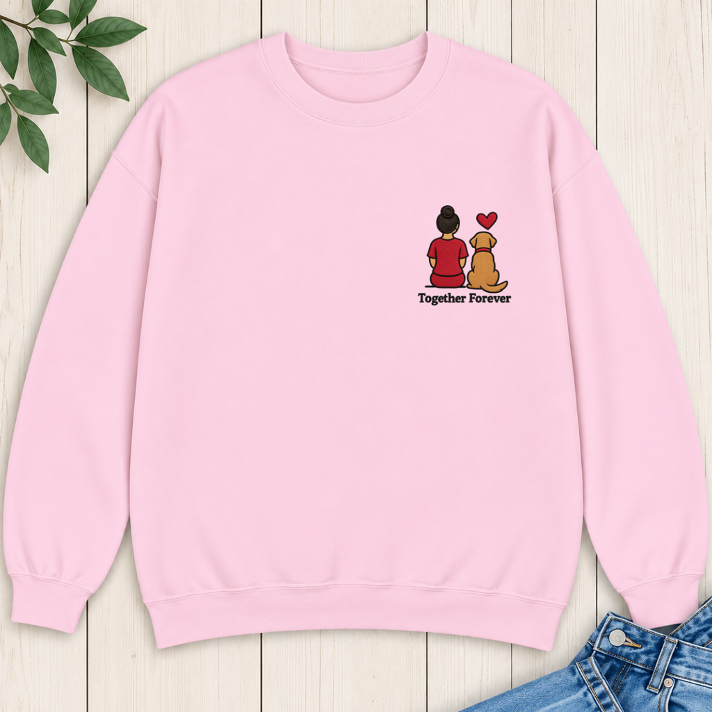 Together forever Embroidered Sweatshirt