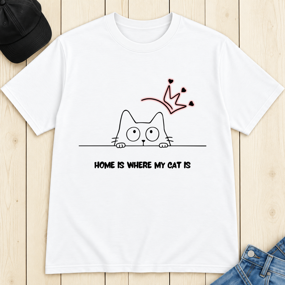 Home Is Where My Cat Is T-Shirt