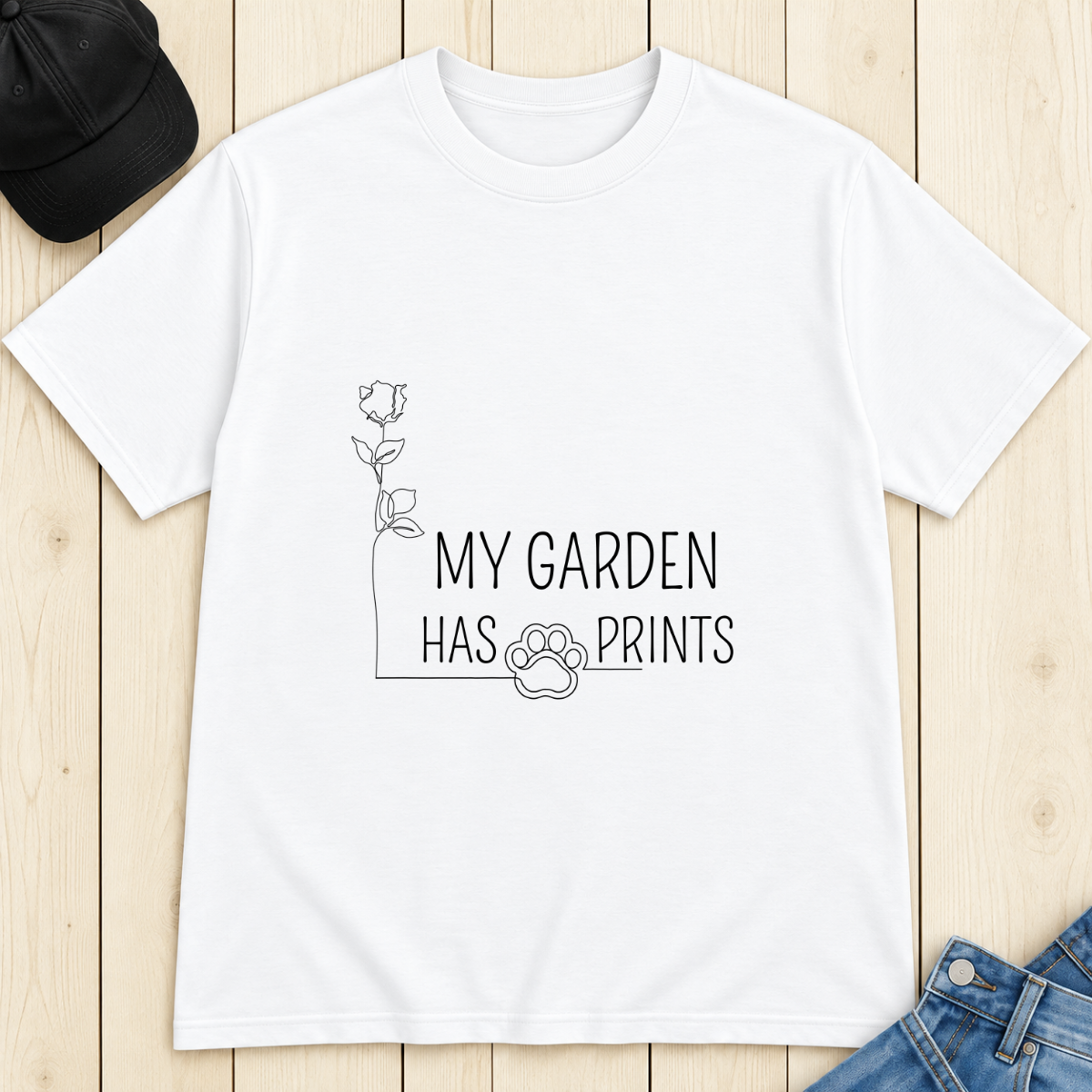 My Garden Has Paw Prints T-Shirt