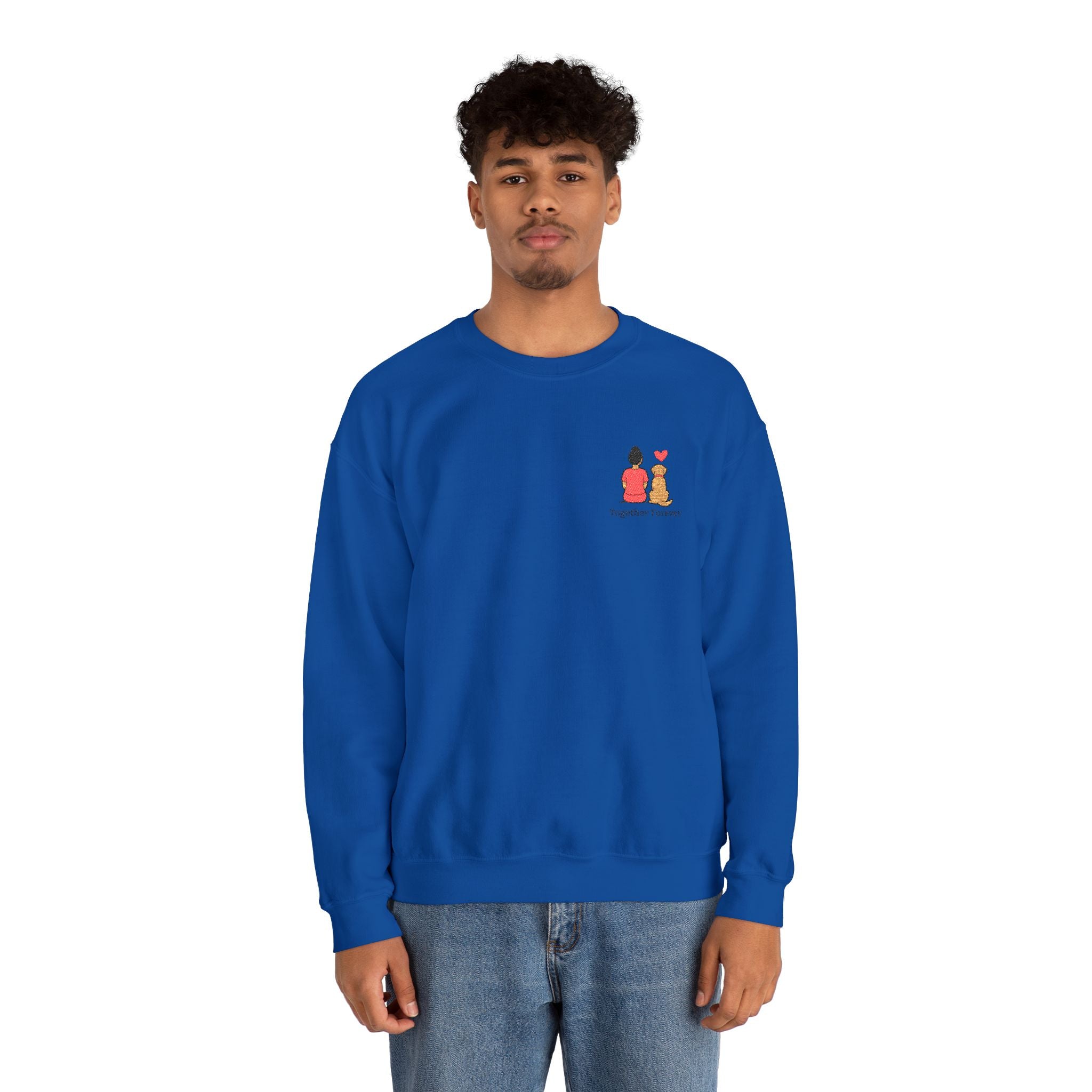 Crewneck Sweatshirt — 'Friends & Food' Cute Mini Illustration