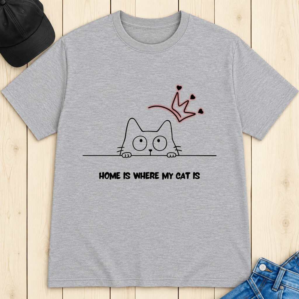 Home Is Where My Cat Is T-Shirt