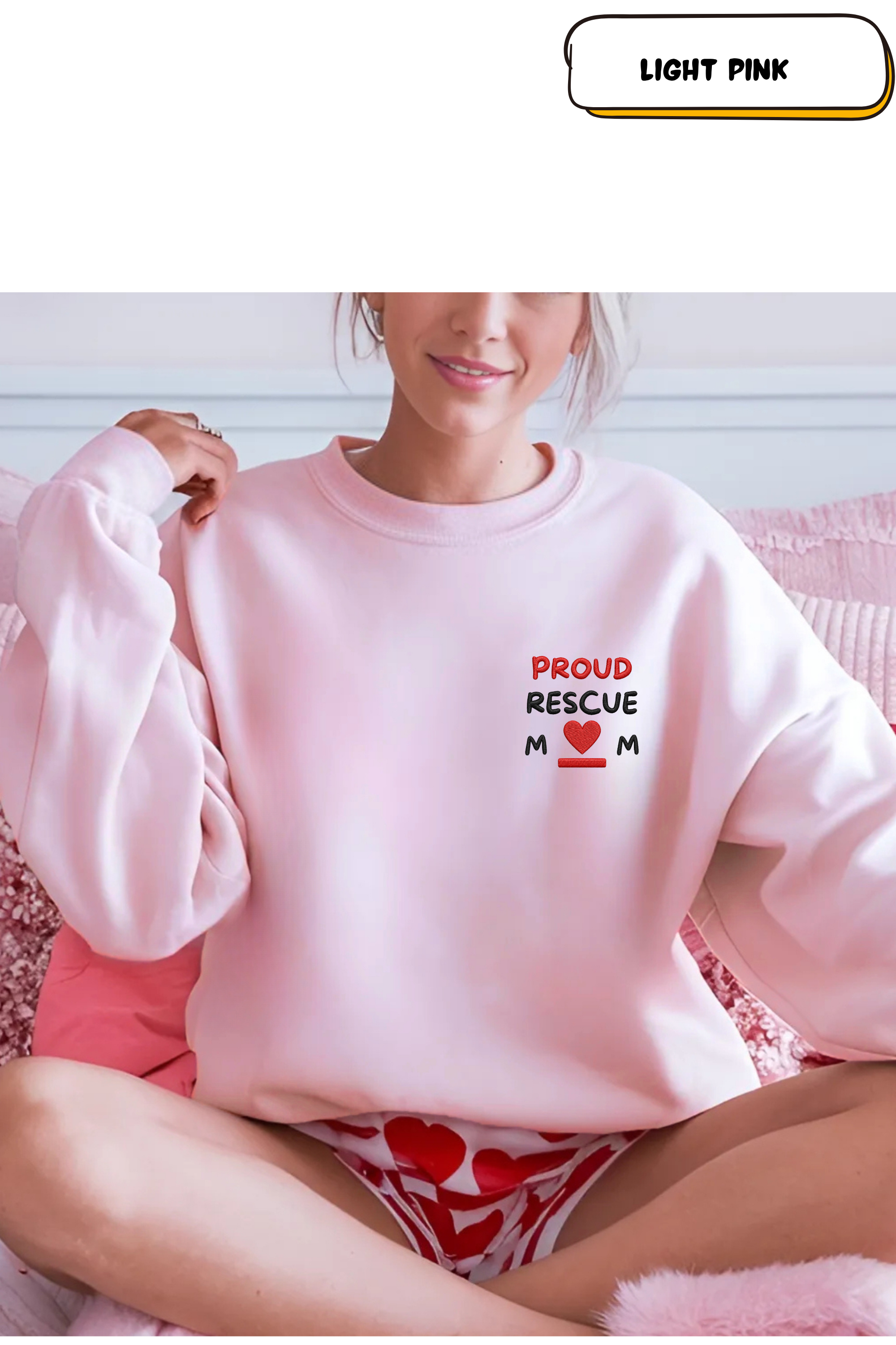 Crewneck Sweatshirt — 'About Right Now' Pocket Heart Design