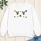 Cute Cat Embroidered Sweatshirt