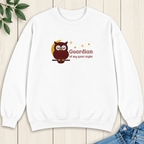 Guardian of My Quiet Night Owl Embroidered Sweatshirt