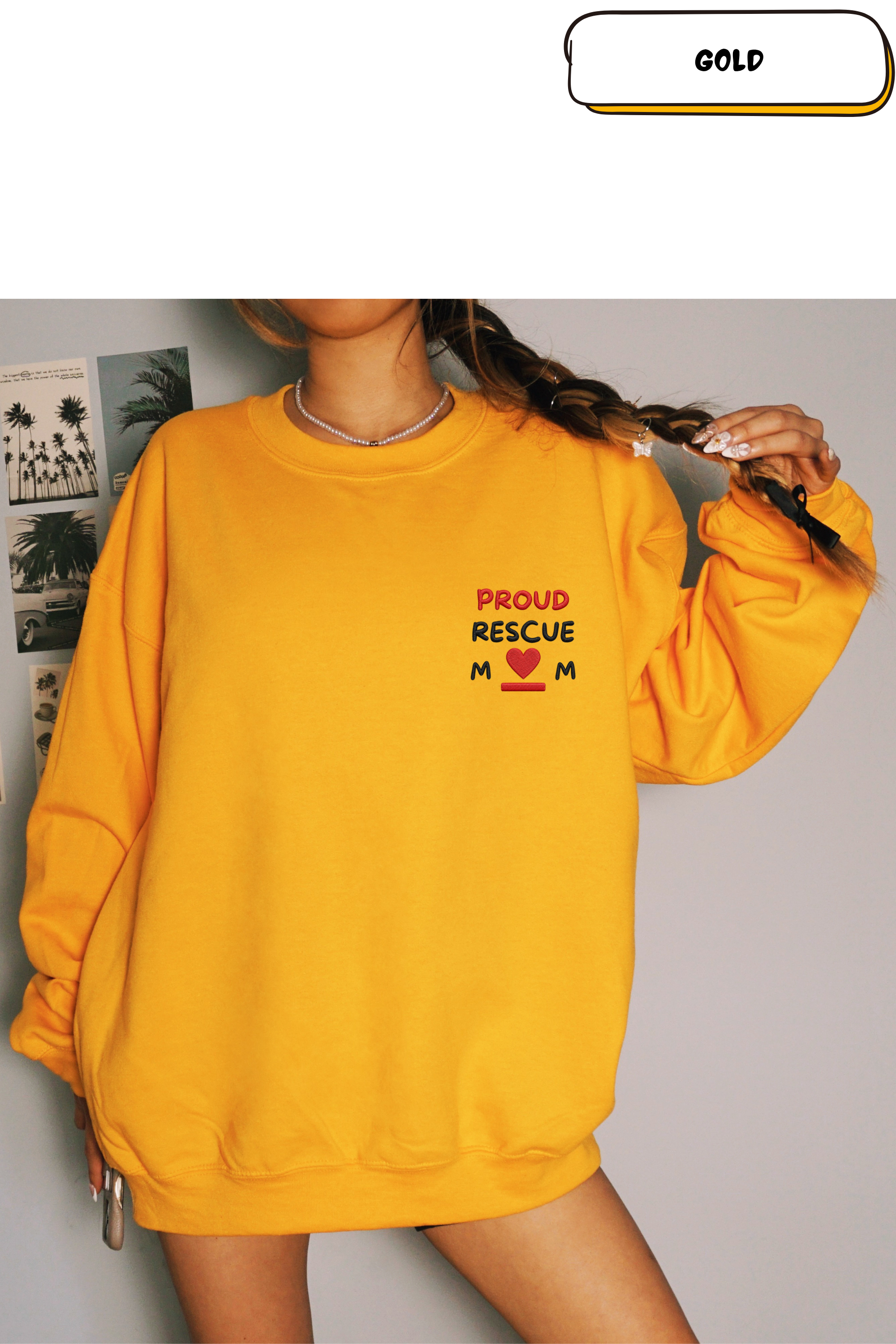 Crewneck Sweatshirt — 'About Right Now' Pocket Heart Design