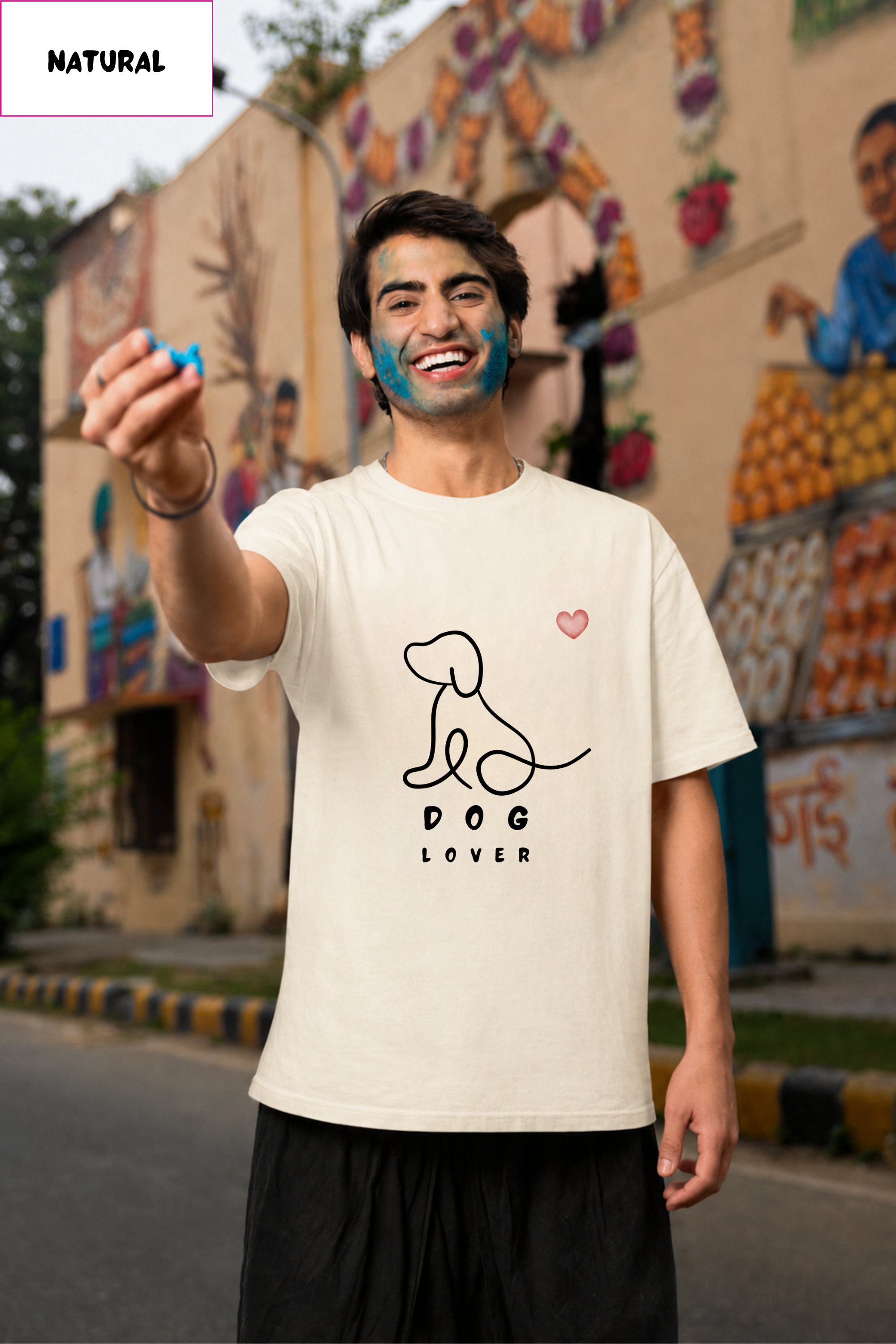 Dog Lover T-Shirt — Minimal Line Art Puppy Tee with Heart