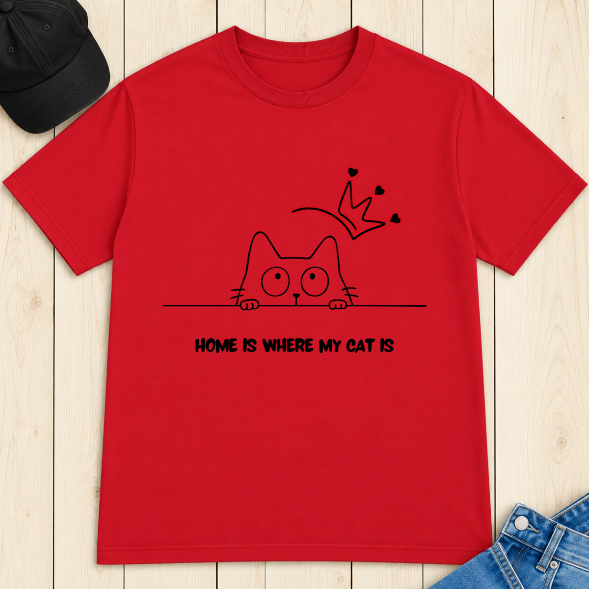 Home Is Where My Cat Is T-Shirt