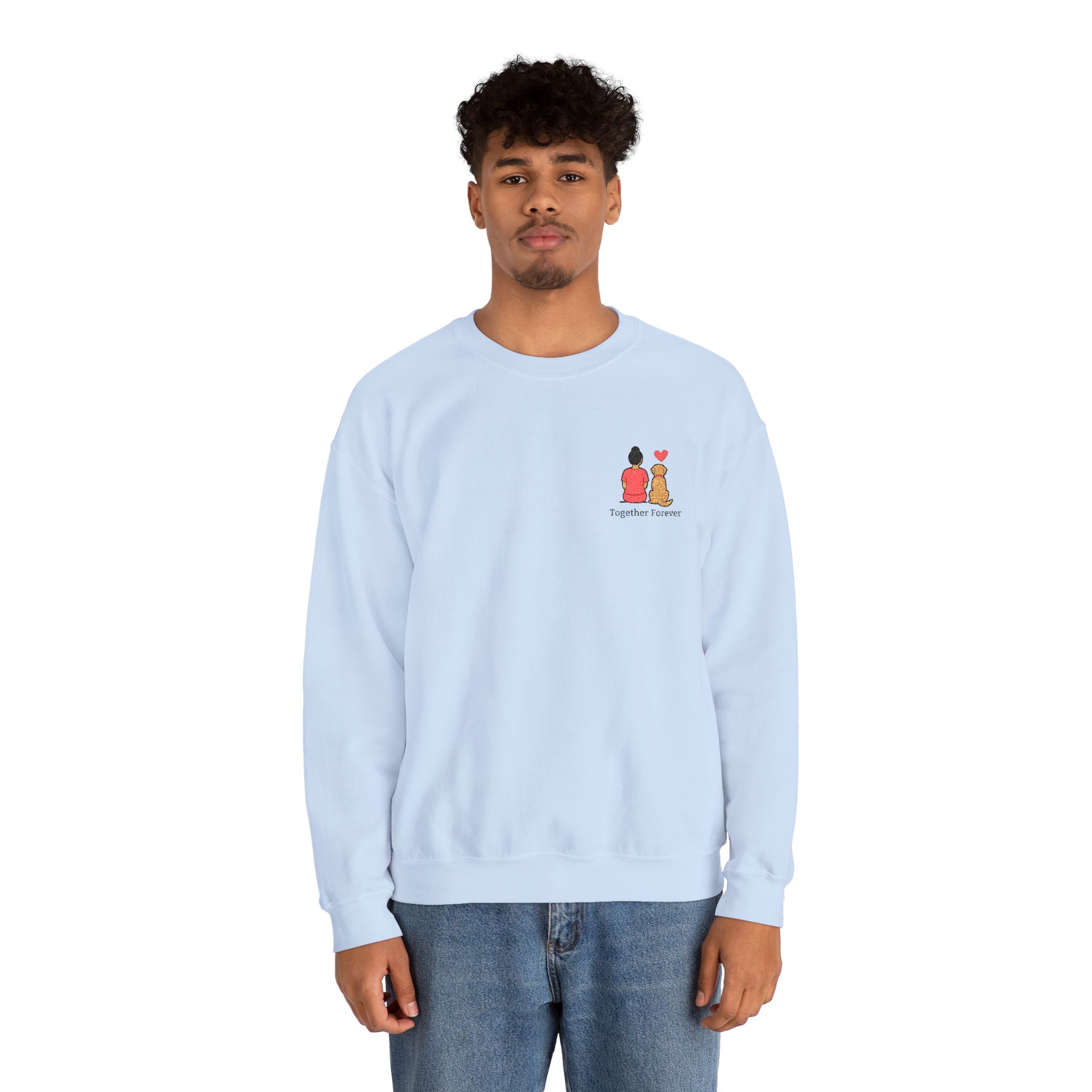 Crewneck Sweatshirt — 'Friends & Food' Cute Mini Illustration