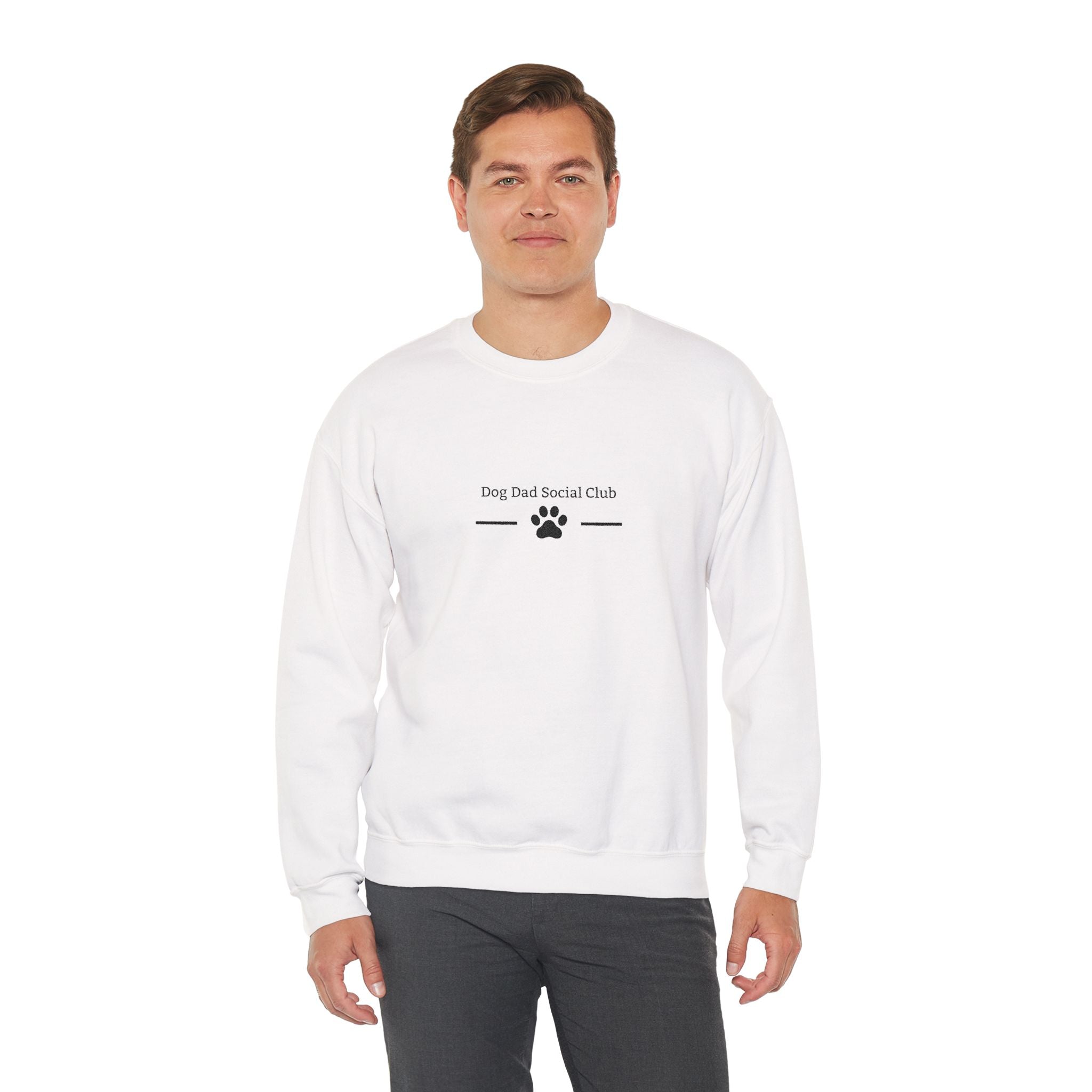 Dog Dad Sweatshirt — 'Dog Dad Sorta, Pet Dad' Paw Print Crewneck