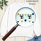 Cute Cat Embroidered Sweatshirt