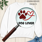 Dog Lover Paw Embroidered Sweatshirt