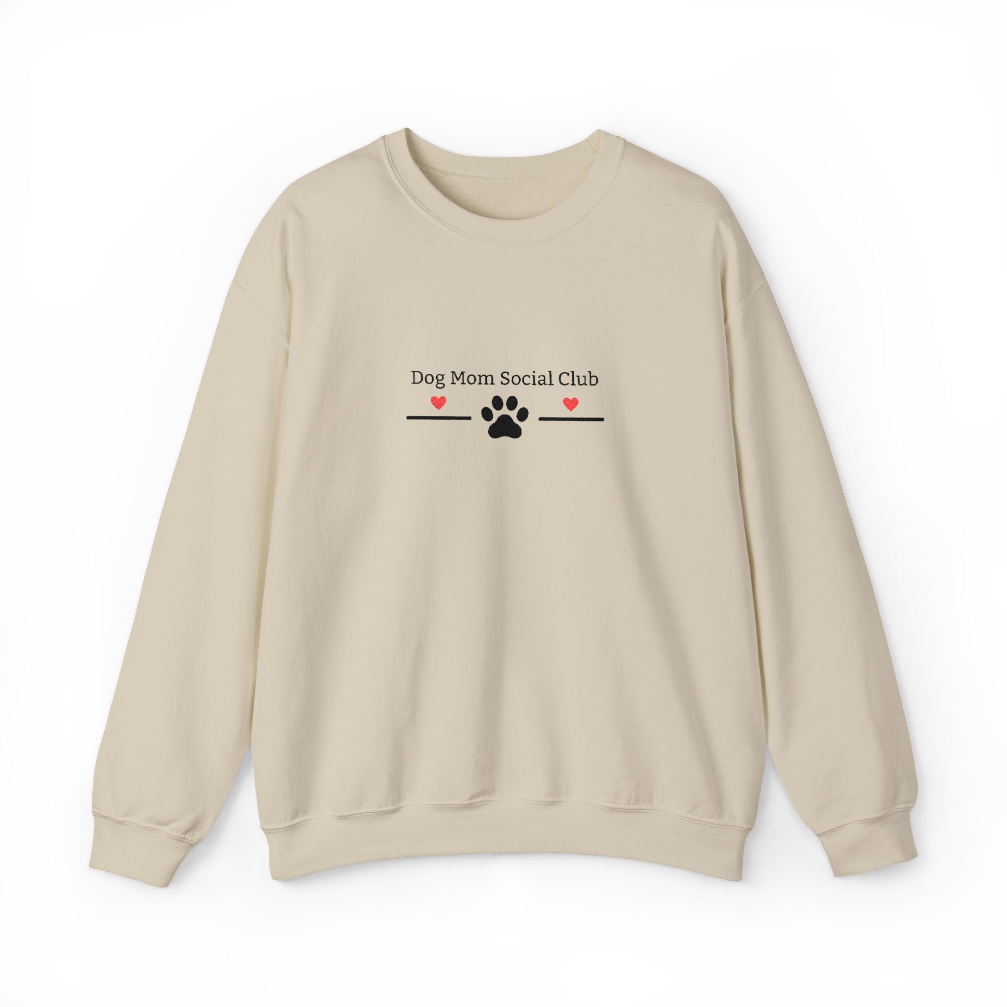 Dog Mom Social Club sweatshirt | Paw print, hearts, minimalist dog lover design