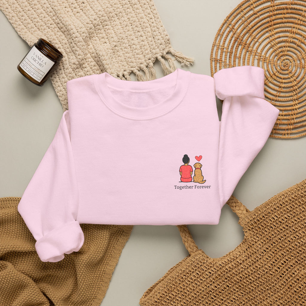 Crewneck Sweatshirt — 'Friends & Food' Cute Mini Illustration