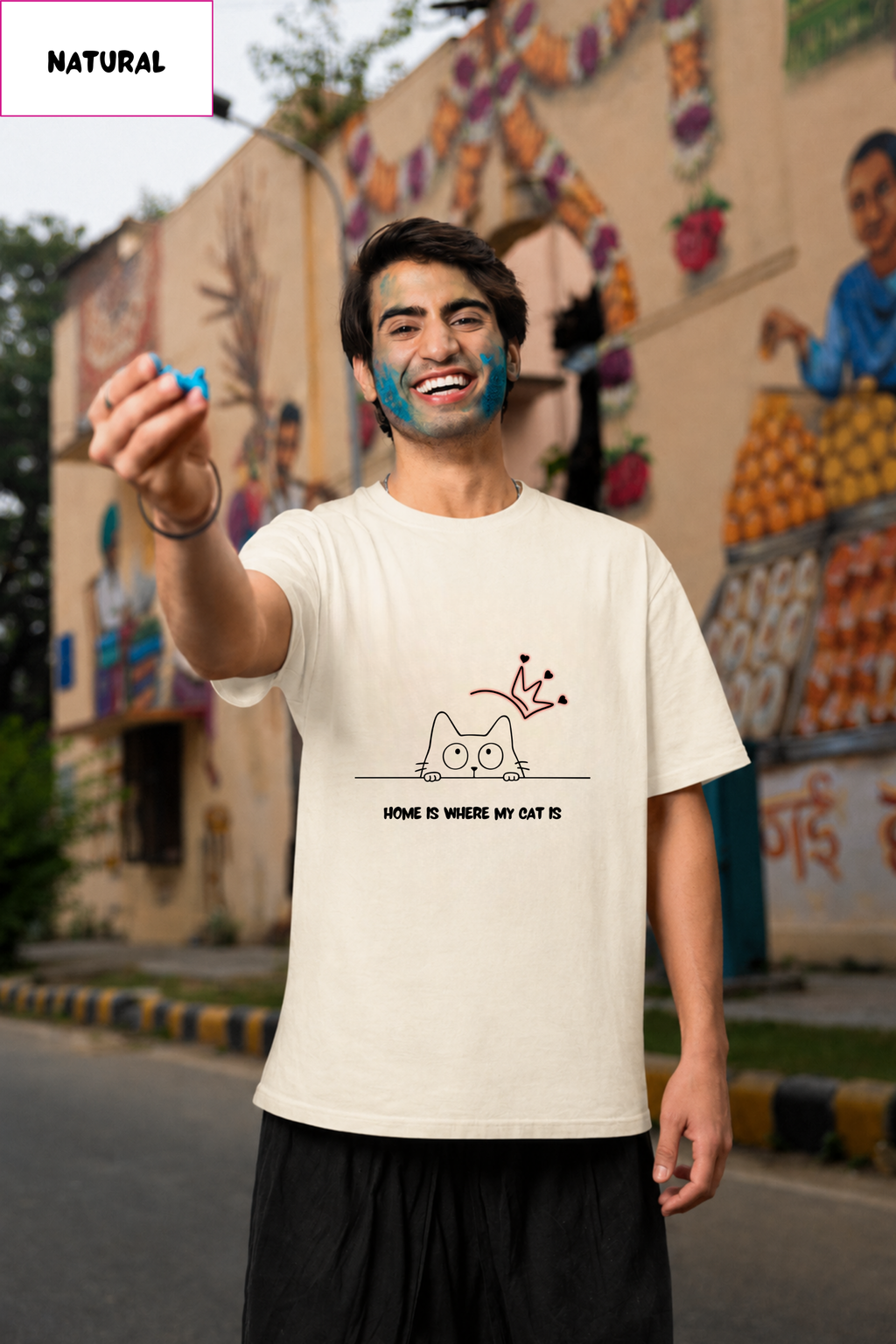 Cat Lover T-Shirt – "Home Is Where My Cat Is" Cute Minimalist Tee
